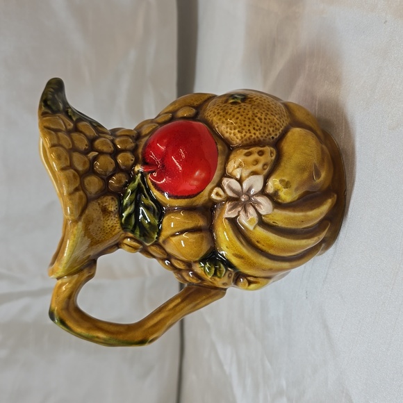 ARDCO Fine Quailty Dallas Made in Japan Fruit Harvest Majolica Pitcher C1727 - Picture 3 of 8